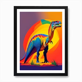 Amargasaurus Primary Colours Dinosaur Art Print