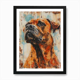 Boerbull Acrylic Painting 3 Art Print