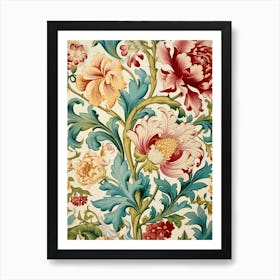 Floral Wallpaper 364 Art Print