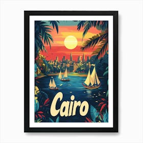 Aihrgdesign A 1970s Inspired Travel Poster For Cairo 2 Poster