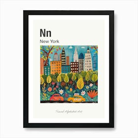 Kids Travel Alphabet  New York 3 Art Print