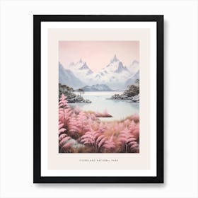 Dreamy Winter National Park Poster  Fiordland National Park New Zealand 3 Art Print