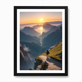 Sunrise On The Mountain 1 Art Print