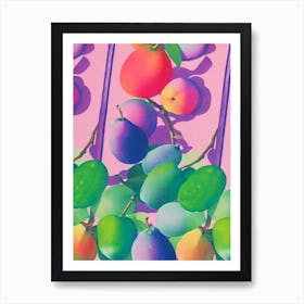 Ugli Fruit Risograph Retro Poster Fruit Art Print