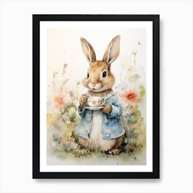 Bunny Drawing Rabbit Prints Watercolour 7 Art Print