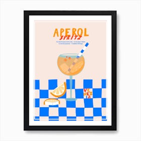 Cocktail collection - Aperol Spritz Art Print Poster