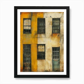 Windows Of A Building Art Print