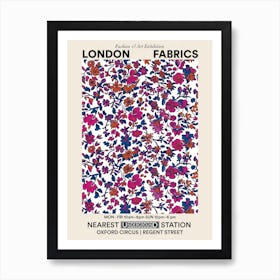 Poster Inspiring Floral London Fabrics Floral Pattern 1 Art Print