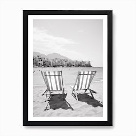 Cefalù, Italy, Black And White Photography 4 Art Print