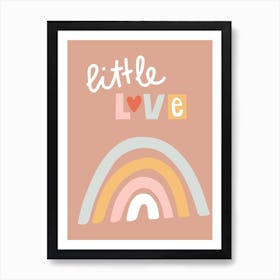 Little Love Rainbow Neutral Kids Art Print