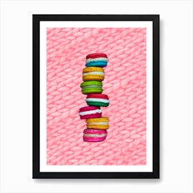 Sweet knits - Macaron Pink Art Print