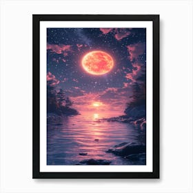 Moon In The Sky 5 Art Print