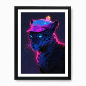 Neon Leopard Art Print