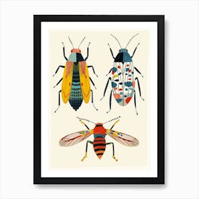 Colourful Insect Illustration Aphid 2 Art Print