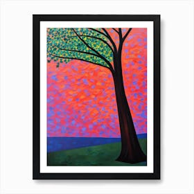 Acacia Tree Cubist Art Print