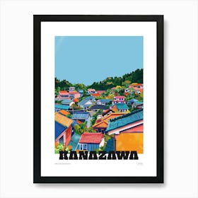 Kanazawa Japan 2 Colourful Travel Poster Art Print