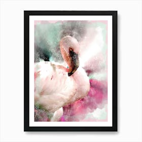 Pink Flamingo Art Print