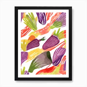 Watercolor Vegetables 1 Art Print