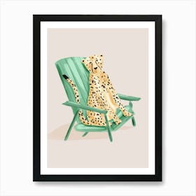 Cheetah Chilling Art Print