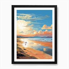 A Vibrant Painting Of Dornoch Beach Highlands Scotland 3 Art Print