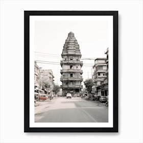 Phnom Penh, Cambodia, Black And White Old Photo 4 Art Print