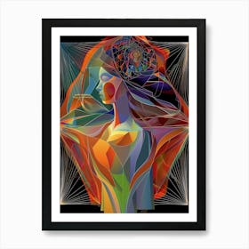 Portrait of a woman, beautiful, intricate, "Peace" Art Print