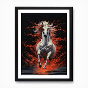 A Horse Painting In The Style Of Surrealistic Techniques3 Art Print
