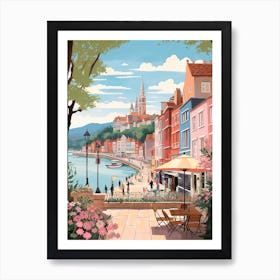 Santander Spain 5 Illustration Art Print