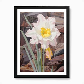 Daffodil 3 Flower Painting Art Print