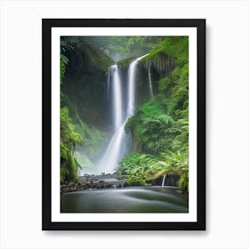 Cunca Wulang Waterfall, Indonesia Realistic Photograph (2) Art Print