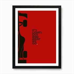 F1 Formula 1 Lights f1 Merch Formula One F1 Poster Ferrari F1 Mercedes F1 Art Print