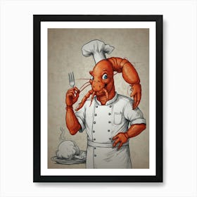 Lobster Chef 4 Art Print