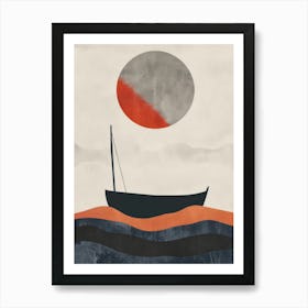 Sailboat In The Ocean 2 Art Print