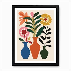 Vases And Flowers 4 Art Print