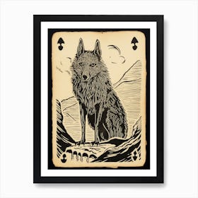 Baffin Wolf Tarot Card 2 Art Print