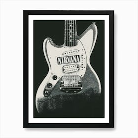 Heart Rock Bandiera Originale Nirvana Jag Stang Tessuto, Multicoloured Art Print