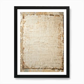 Ancient Weathered Sheet Of Old Canvas Resting On A Vintage Wall Clean And Empty With A Seamless P (3) Art Print