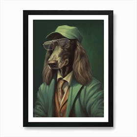 Gangster Dog Afghan Hound Dog 4 Art Print