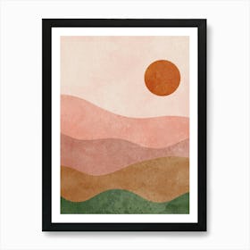 Watercolor Landscape Painting Art Print