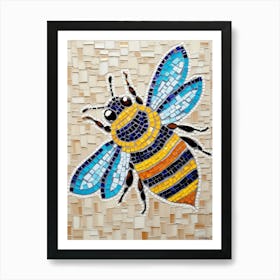 Mosaic Bee 2 Art Print