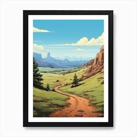 The Colorado Trail Usa 3 Vintage Travel Illustration Art Print