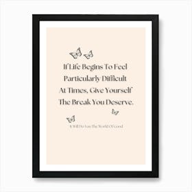 Retro Quote  Art Print