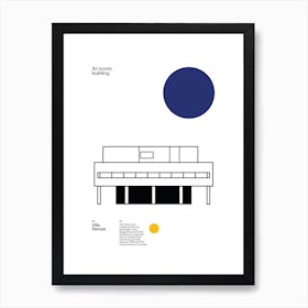 Le Corbusier Villa Savoye France Modern Architecture Art Print | Graphic Illustration Abstract Poster Art Print