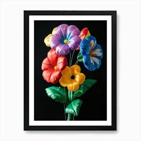 Bright Inflatable Flowers Wild Pansy 2 Art Print