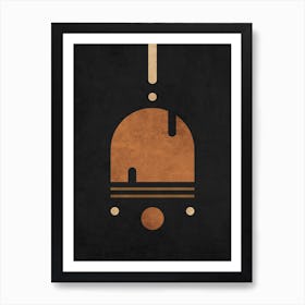 Solo Sailing Black Art Print