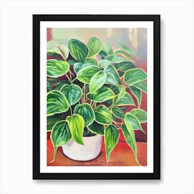 Epipremnum Aureum 2 Impressionist Painting Art Print