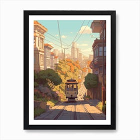 Springtime San Francisco Studio Ghibli Style 3 Art Print