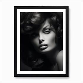 Black And White Photograph Of Sophia Loren 1 Art Print