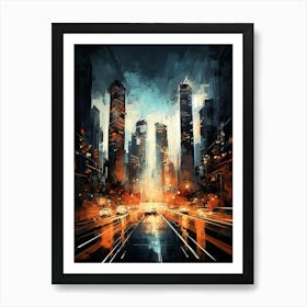 Metropolis Mirage: Hong Kong's Futuristic Skyline Art Print