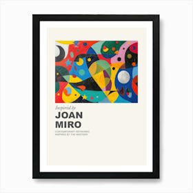 Museum Poster Inspired By Joan Miro 4 Art Print